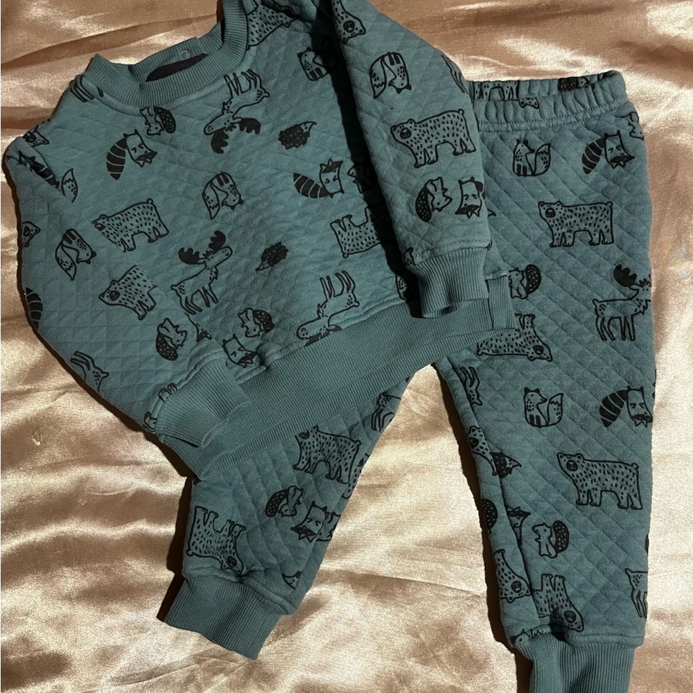 Koala Kids Quilted Animal Print Toddler Outfit🐿️